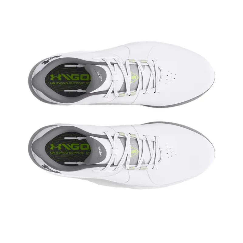 Under Armour Drive Pro Spikeless Golf Wide 'White Metallic Gun Metal'-3