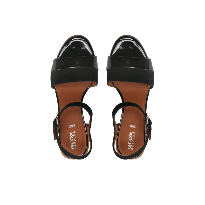 GEOX One Strap Sandals 5.5cm Women's Black-5