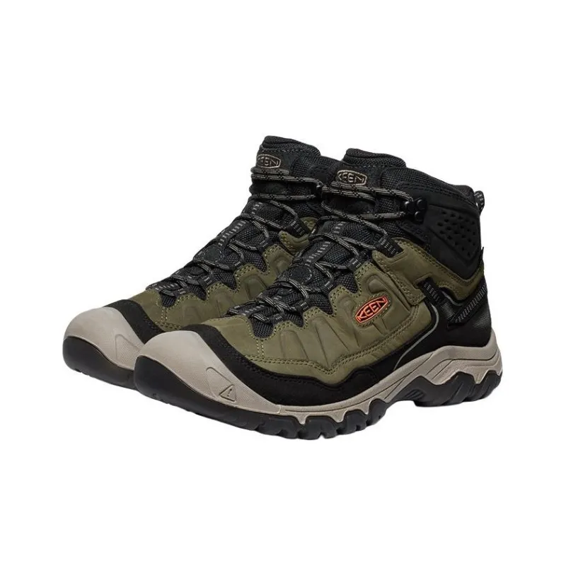 KEEN Targhee IV Cushioned Slip Resistant High Top Hiking Shoes Men's Green-2