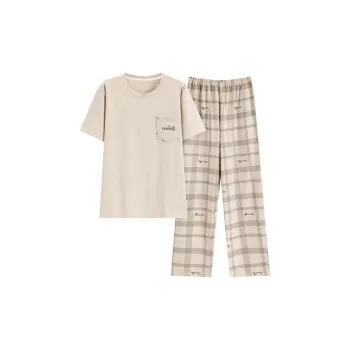Pretty Lady Pajama Set Men's Apricot