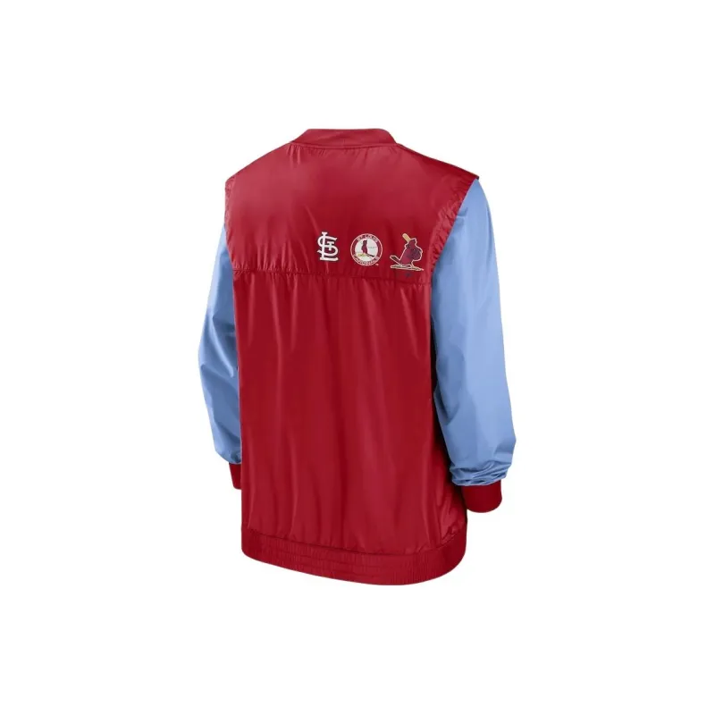 Nike x MLB Rewind Warm Up Jackets Coats St. Louis Cardinals Men's Blue-1