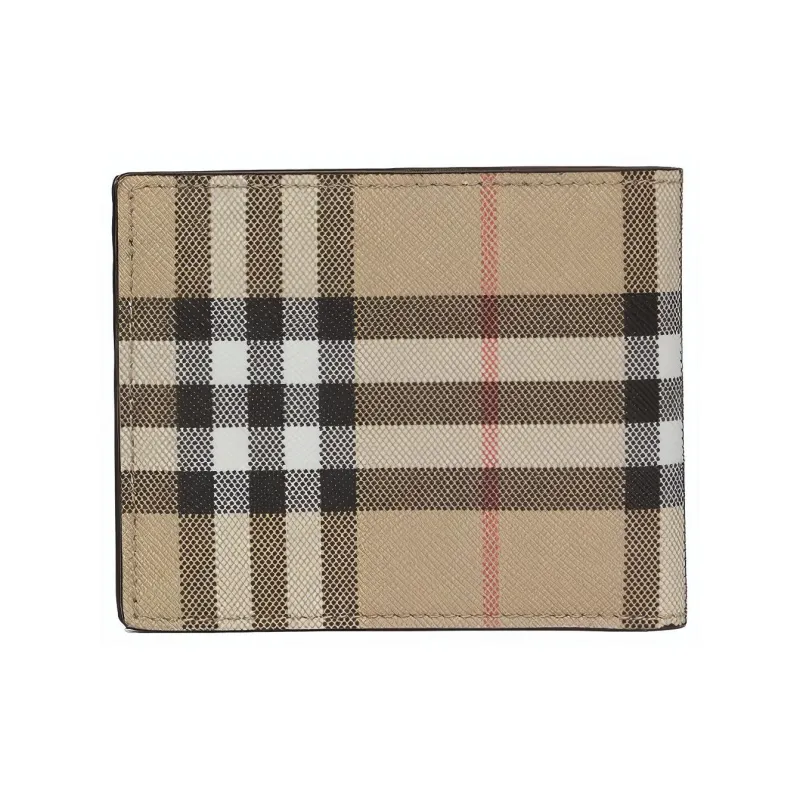 Burberry Vintage Check Bifold Wallet 8 Slot Archive Beige-3