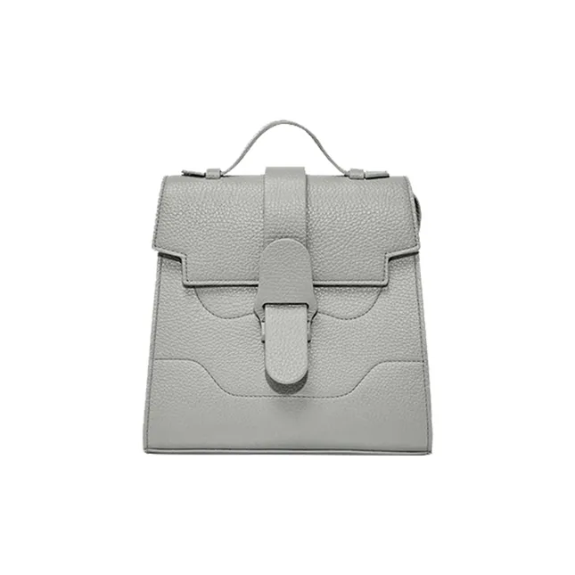 SENREVE Cow Leather Versatile Crossbody Large Capacity Women's Bag Large Size Women's Dove Gray-0