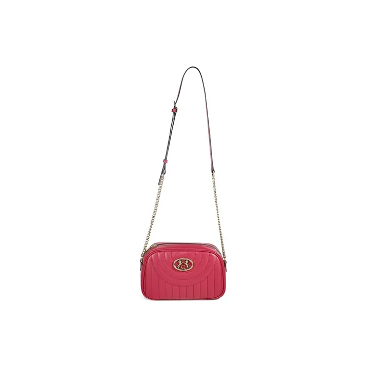 COOGI Cow Leather Camera Bag Shoulder Bag Crossbody Bag Women's White/Red-9