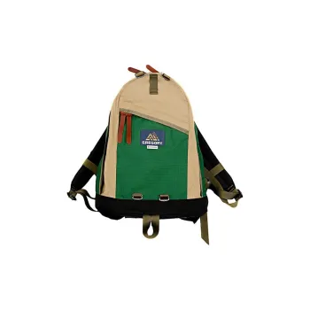 GREGORY NOTHOMME Collaboration Cotton Backpack Unisex Beige & Green