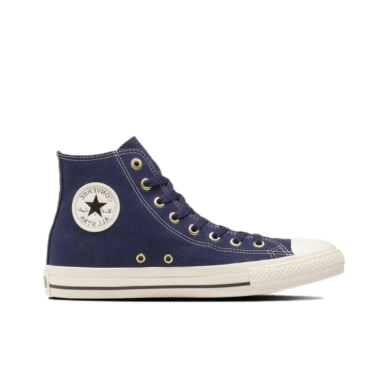 Converse All Star GOLDZIP HI Durable Cushioning High Top Canvas Shoes Unisex Dark Blue Japan Version-1