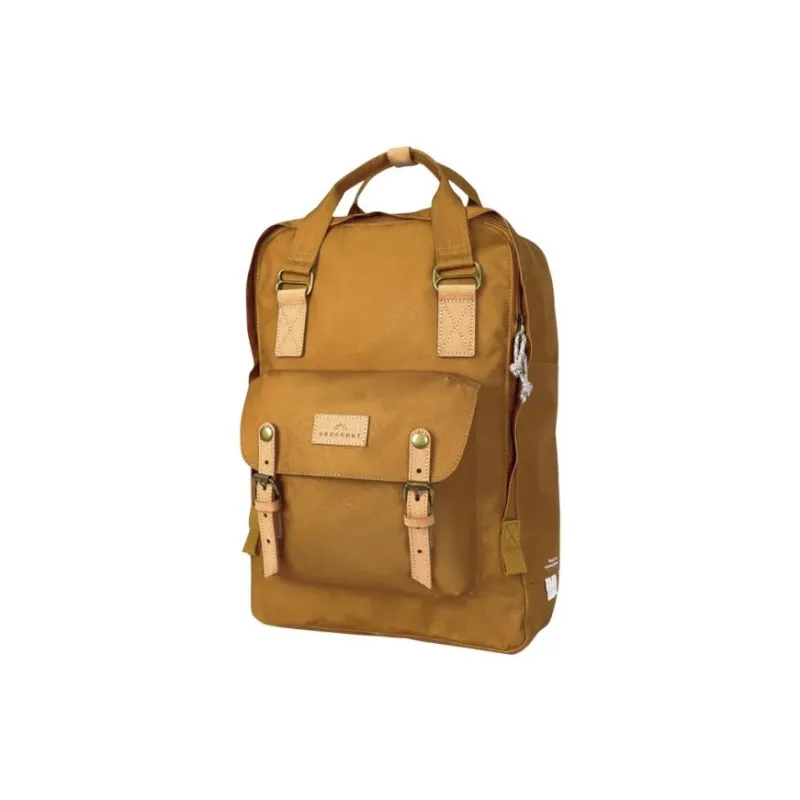 Doughnut Recycled Polyester Backpack Large Size Unisex Camel-1