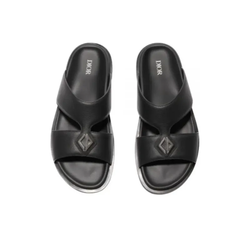 DIOR Aqua Slide Slippers Men's Black-2