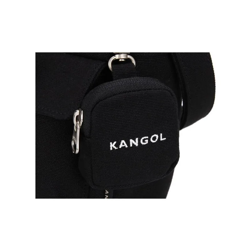 KANGOL Canvas Bucket Bag Canvas Bag Shoulder Bag Crossbody Bag Handbag Regular Unisex Black-3