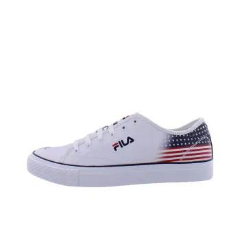 FILA Monroe Americana Slip Resistant Cushioning Low Top Skateboard Shoes Men's White Blue Red