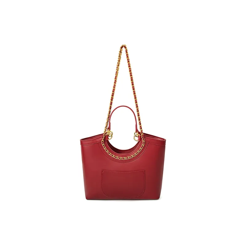 Vigno Synthetic Leather Shoulder Bag Handbag Regular Women's Red-2