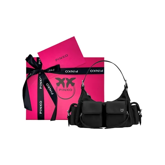 PINKO Polyurethane Handbag Tubas Women's Black-4