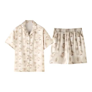 MEITENG Pajama Set Women's Tea Brown