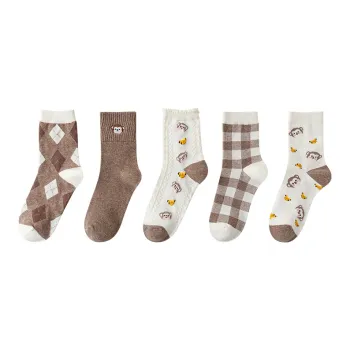 MIIOW Mid-Calf Socks Women's 5 Pack