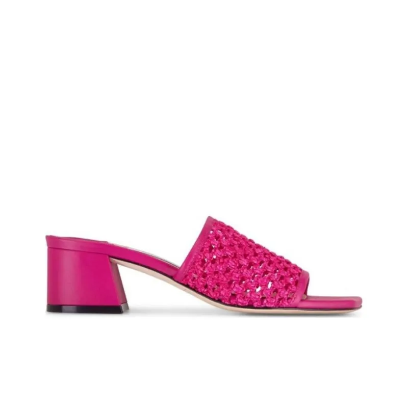 Jimmy Choo Themis Slide Slippers Women's Pink-1