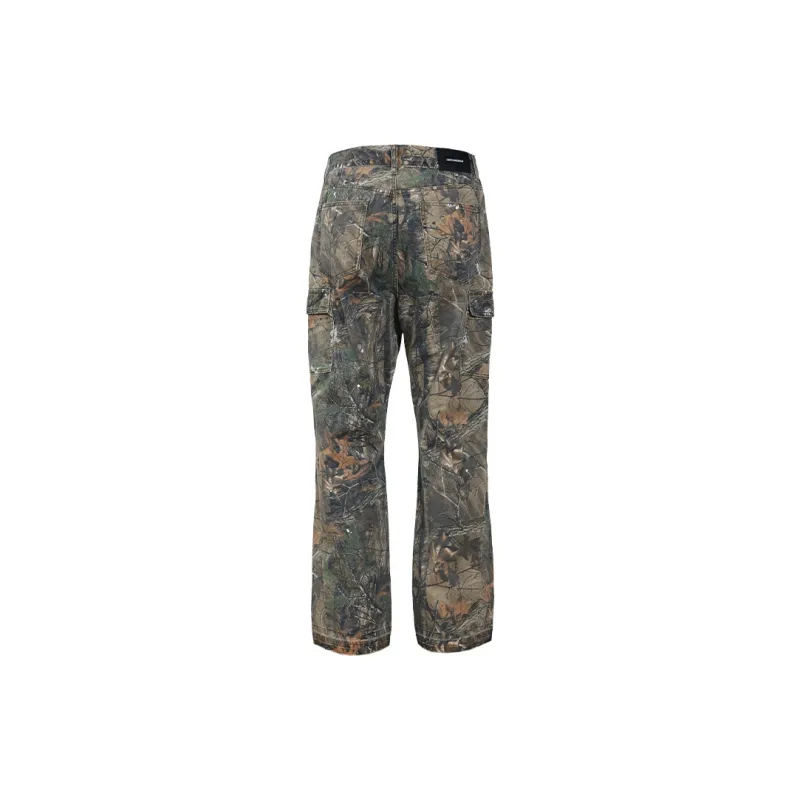UNTILWERICH Casual Pants Unisex Withered Leaf Camouflage-1