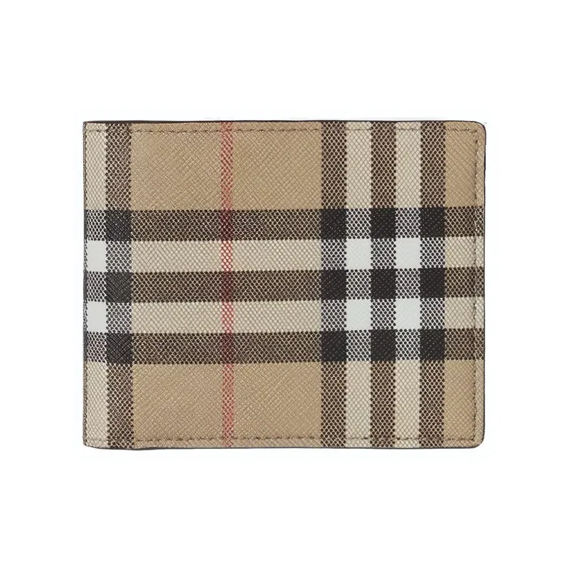 Burberry Vintage Check Bifold Wallet 8 Slot Archive Beige-0