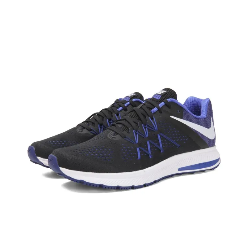 Nike Cushioning Wear-Resistant Low-Top Running Shoes Men's White Purple-2