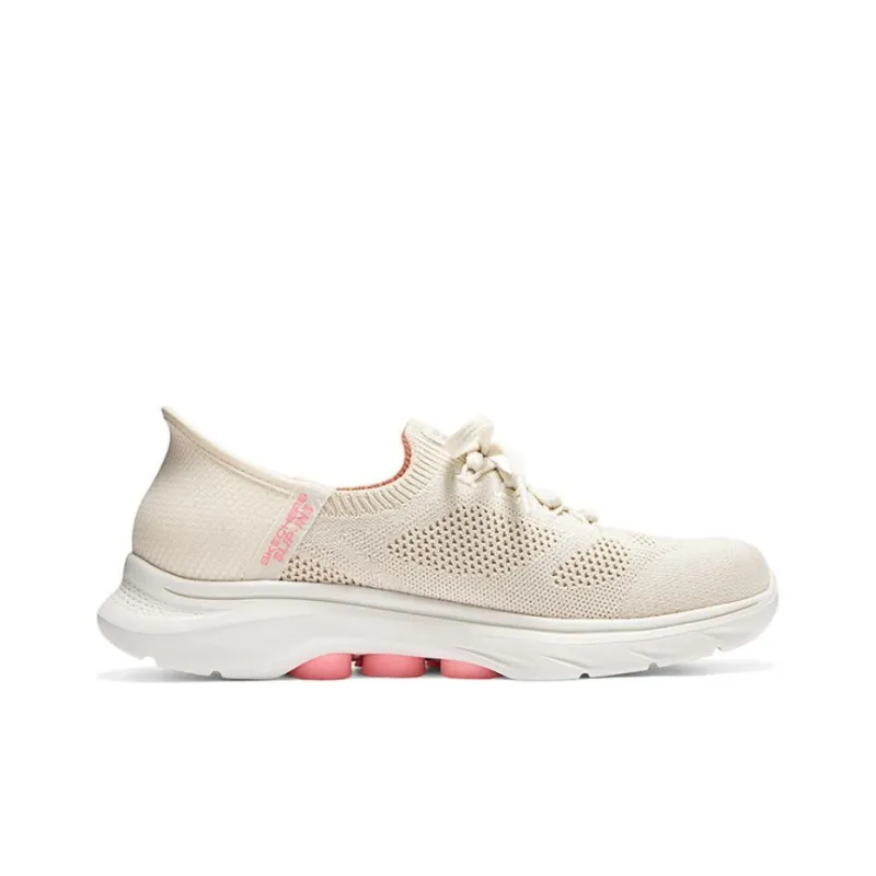 Skechers Cushioning Breathable Low Top Casual Running Shoes Women's Beige-1