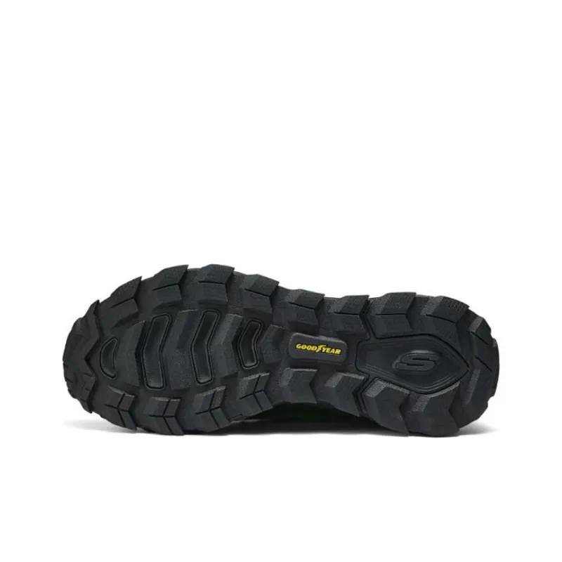 Skechers Cushioning Anti Slip Wear Resistant Breathability Low Top Running Shoes Men's Black-6