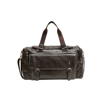 NOMK PU Handbags Travel Bags Regular Unisex Coffee/Black