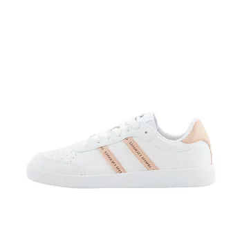 ARMANI EXCHANGEAE Low Top Skateboard Shoes Women's White Rose Red