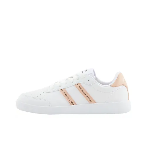 ARMANI EXCHANGE Skateboard Shoes Women's Low-Top White Rose Red