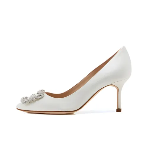 MANOLO BLAHNIK Hangisi High Heels Women's White