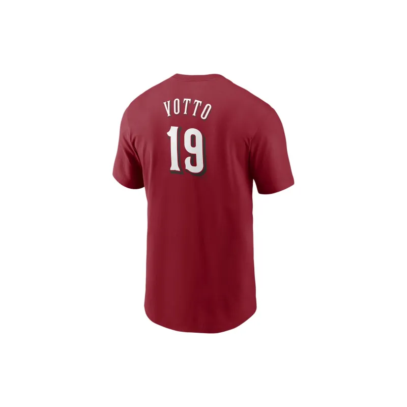 Nike MLB Collaboration Cincinnati Reds Joey Votto T-Shirt Men's Red-1