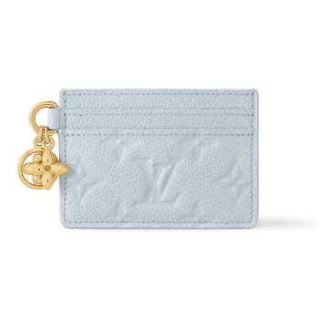 LOUIS VUITTON CHARMS Leather Card Holder Women's Blue