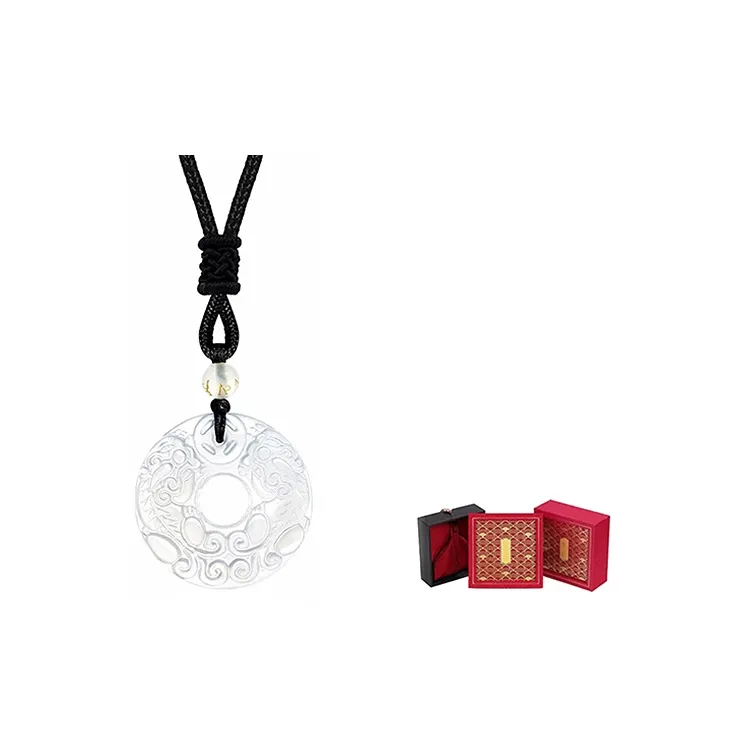 ZHOUBAIFU Obsidian Jade Necklaces Unisex-13