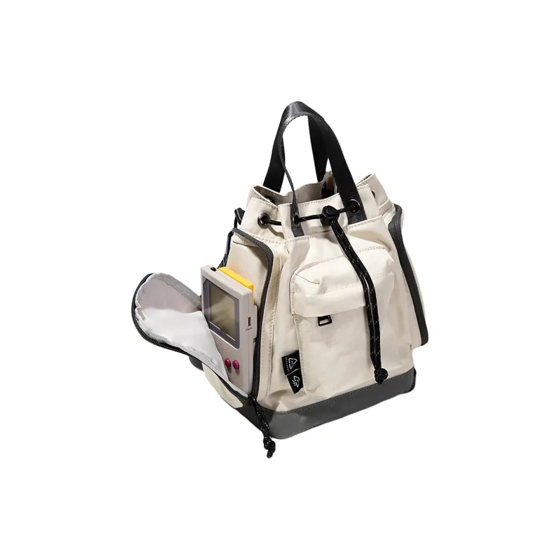 Doughnut Recycled Polyester Backpack Small Size Unisex Stone Color-3