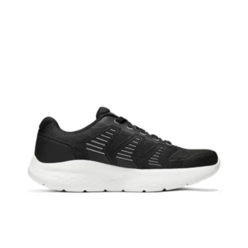 Skechers Cushioned Anti Slip Wear Resistant Breathable Lightweight Low Top Casual Shoes Men's Black White-1
