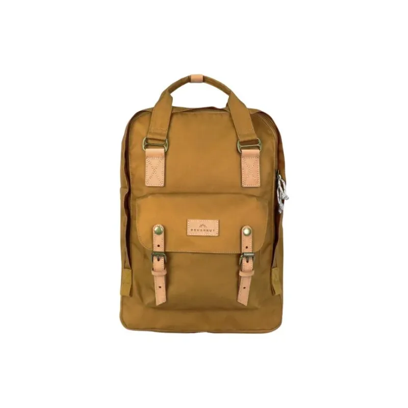 Doughnut Recycled Polyester Backpack Large Size Unisex Camel-0