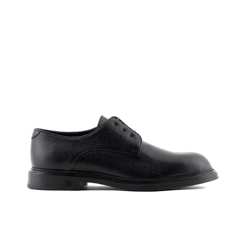 EMPORIO ARMANI Lace-up Leather Derby Shoes-1