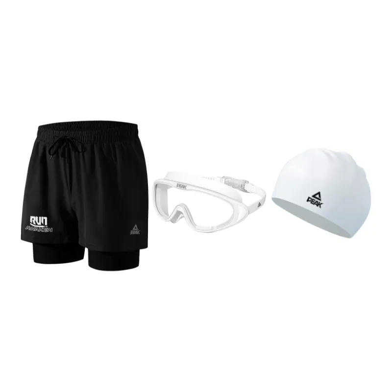 PEAK x Swim Swimming Sets Polyester Seaside Beach Swimming Pool And Hot Spring Men's Black-10