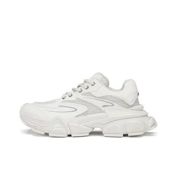 CINDY C ERIC Wear-Resistant Mid-Top Chunky Sneakers Women's White