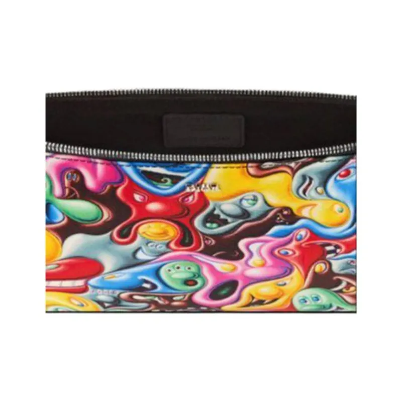 DIOR KENNY SCHARF Collaboration Nylon Fabric Small Clutches Men's Multicolor-4