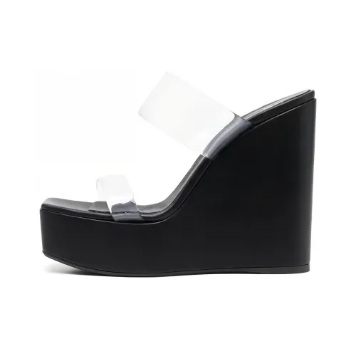 giuseppe zanotti Meissa Plexi 130mm Wedge Mules