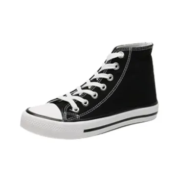 QITUMAUL High Top Canvas Shoes Women's Black