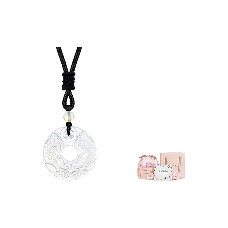 ZHOUBAIFU Obsidian Jade Necklaces Unisex-12