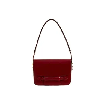 MARK CROSS Calfskin Handbag Shoulder Bag Women's Red