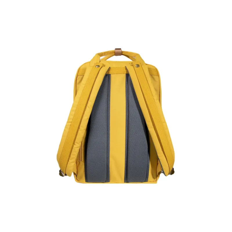 Doughnut Recycled Material Backpack Large Size Unisex Mustard Yellow-2