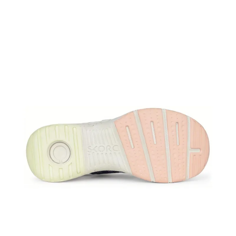 SKORA Cushioned Slip Resistant Low Top Running Shoes Women's White Pink-3