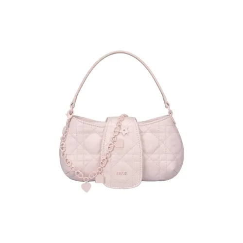 DIOR Matte Sheepskin One Shoulder Handbags Kids' Pink