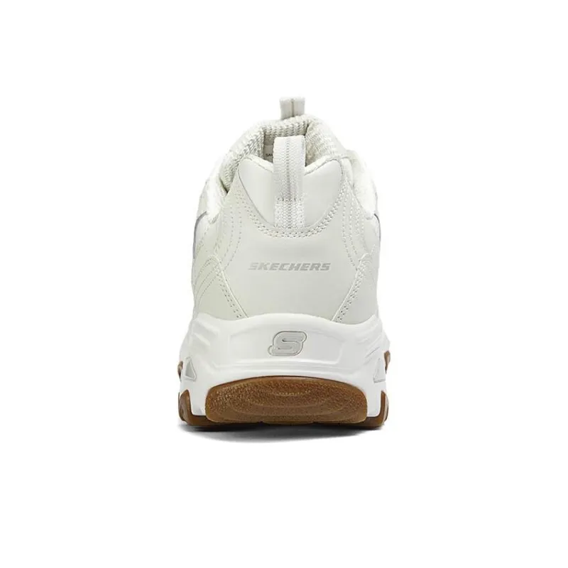 Skechers D'LITES 1.0 Cushioned Wear Resistant Height Increasing Low Top Chunky Sneakers Men's Ivory-5