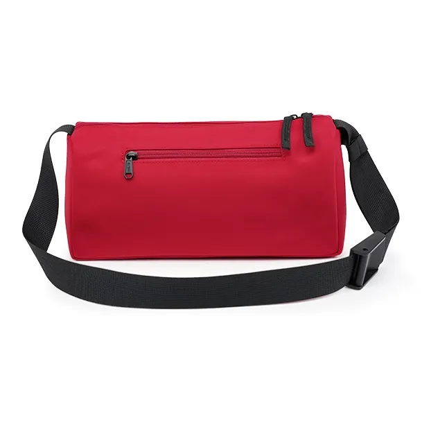 Dickies Polyester Cylinder Toast Bag Pillow Bag Shoulder Bag Commute Crossbody Bag Regular Unisex Black/Red-7