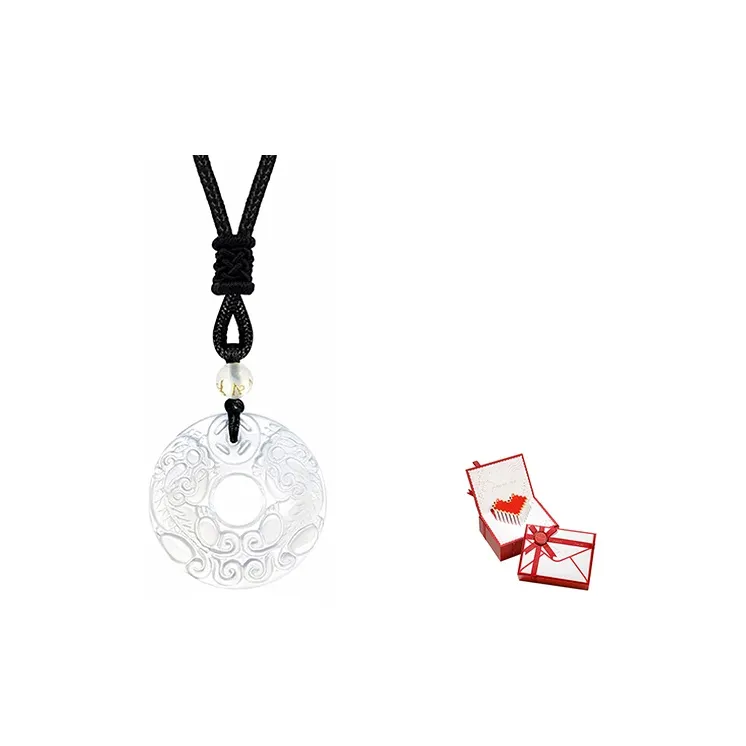 ZHOUBAIFU Obsidian Jade Necklaces Unisex-14