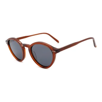 Pair Ponyo Plate Frame Oval Sunglasses Unisex Red Black Green