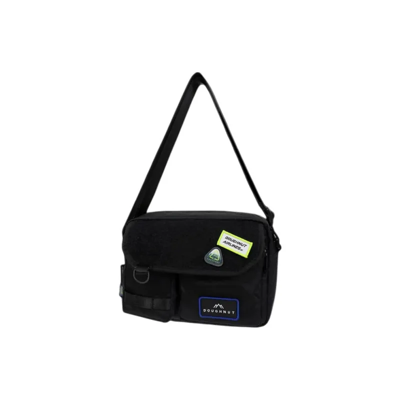 Doughnut Nylon Crossbody Bag, Shoulder Bag Unisex Black-1